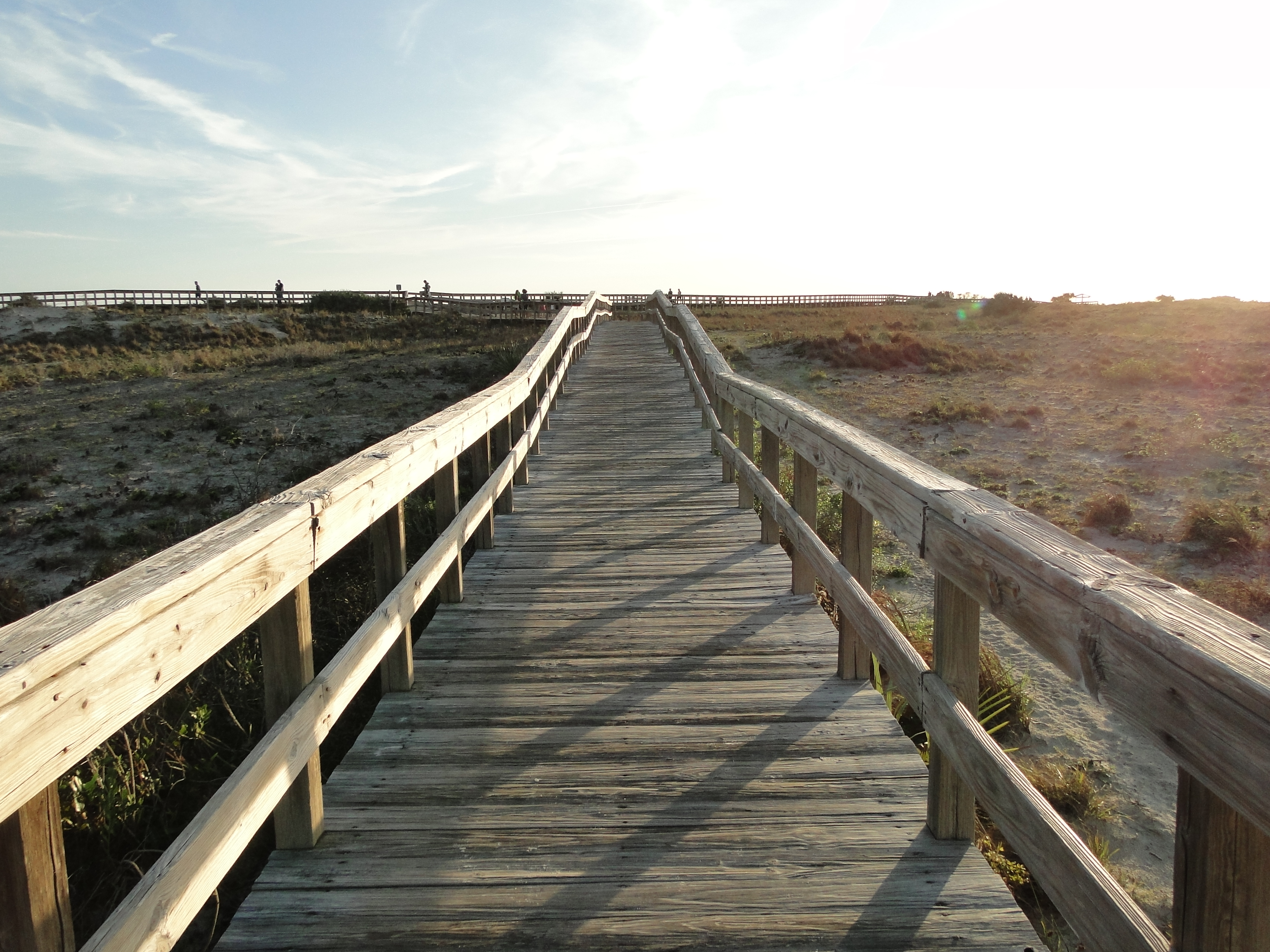 old boardwalk at Smyrna Dunes Park, Florida